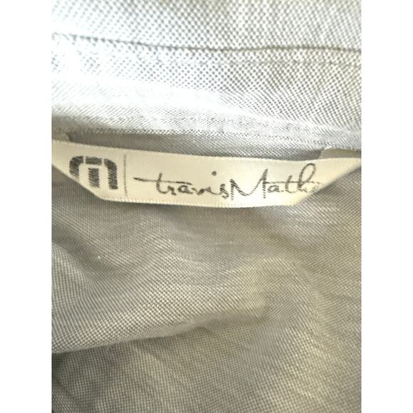 Travis Mathew Shirt Men’s XL Gray Long Sleeve Button Up Pima Cotton Lightweight - Picture 5 of 8